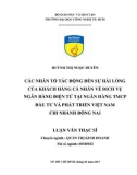 Luận văn Thạc sĩ: Các nhân tố tác động đến sự hài lòng của khách hàng cá nhân về dich vụ ngân hàng điện tử tại ngân hàng TMCP Đầu tư và Phát triển Việt Nam chi nhánh Đồng Nai