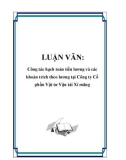 LUẬN VĂN: Công tác hạch toán tiền lương và các khoản trích theo lương tại Công ty Cổ phần Vật tư Vận tải Xi măng