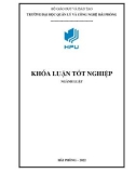 Khóa luận tốt nghiệp ngành Luật: Quy định của pháp luật về đảm bảo chất lượng dịch vụ viễn thông và thực tiễn tại VNPT Hải Phòng