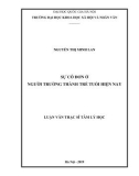 Luận văn Thạc sĩ Tâm lý học: Sự cô đơn ở người trưởng thành trẻ tuổi hiện nay