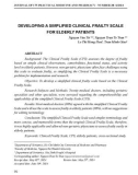 Developing a simplified clinical frailty scale for elderly patients