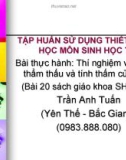 Thí nghiệm về sự thẩm thấu của tế bào