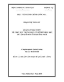 Tóm tắt Luận văn Thạc sĩ Quản lý công: Quản lí nhà nước về giáo dục trung học cơ sở trên địa bàn huyện Quế Sơn tỉnh Quảng Nam