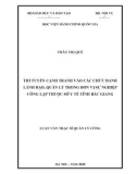 Luận văn Thạc sĩ Quản lý công: Thi tuyển cạnh tranh vào các chức danh lãnh đạo, quản lý trong đơn vị sự nghiệp công lập thuộc Sở Y tế của tỉnh Bắc Giang