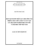 Luận án Tiến sĩ Kinh tế: Đào tạo nguồn nhân lực cho công tác phòng cháy chữa cháy và cứu nạn cứu hộ - Kinh nghiệm một số nước và bài học cho Việt Nam