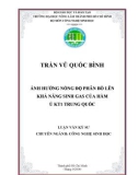 ẢNH HƯỞNG NỒNG ĐỘ PHÂN BÕ LÊN KHẢ NĂNG SINH GAS CỦA HẦM Ủ KT1 TRUNG QUỐC