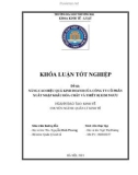 Khóa luận tốt nghiệp Kinh tế: Nâng cao hiệu quả kinh doanh của Công ty Cổ phần Xuất nhập khẩu Hóa chất và Thiết bị Kim Ngưu