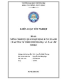 Khóa luận tốt nghiệp Kinh tế: Nâng cao hiệu quả hoạt động kinh doanh của Công ty TNHH Thương mại và Xây lắp Meiko