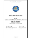 Khóa luận tốt nghiệp Kinh tế: Chính sách hỗ trợ phát triển làng nghề của tỉnh Thái Bình