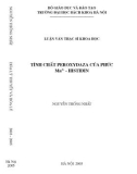 Luận văn Thạc sĩ Khoa học: Tính chất Peroxydaza của phức Mn2+-Histidin