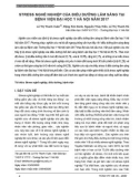 Stress nghề nghiệp của điều dưỡng lâm sàng tại Bệnh viện Đại học Y Hà Nội năm 2017