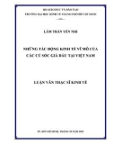 Luận văn Thạc sĩ Kinh tế: Những tác động kinh tế vĩ mô của các cú sốc giá dầu tại Việt Nam