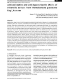 Antinociceptive and anti-hyperuricemic effects of ethanolic extract from Homalomena pierreana Engl., Araceae