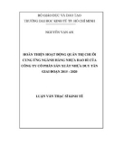 Luận văn Thạc sĩ Kinh tế: Hoàn thiện hoạt động quản trị chuỗi cung ứng ngành hàng nhựa bao bì của Công ty cổ phần sản xuất nhựa Duy Tân