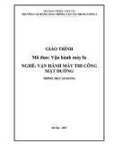 Giáo trình Vận hành máy lu (Nghề Vận hành máy thi công mặt đường - Trình độ Cao đẳng) - CĐ GTVT Trung ương I