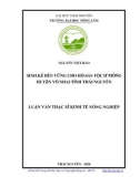 Luận văn Thạc sĩ Kinh tế nông nghiệp: Sinh kế bền vững cho hộ dân tộc H’Mông huyện Võ Nhai, tỉnh Thái Nguyên