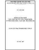 Luận văn Thạc sĩ Khoa học Tâm lý: Động cơ mua bán các chất ma túy của phạm nhân ở trại giam Z30D - cục V26 - Bộ Công an