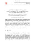 Academic self efficacy and academic satisfaction among Hue University students