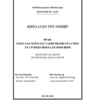 Khóa luận tốt nghiệp Kinh tế: Nâng cao năng lực cạnh tranh của Công ty cổ phần phân lân Ninh Bình