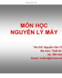 Bài giảng Nguyên lý máy: Chương 0 - Nguyễn Văn Thạnh