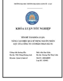 Khóa luận tốt nghiệp Kinh tế: Nâng cao hiệu quả sử dụng nhân lực của Công ty Cổ phần than Hà Tu