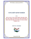 Sáng kiến kinh nghiệm THPT: Rèn luyện tư duy phản biện cho học sinh dân tộc thiểu số trong dạy học Sinh học 11 phần chuyển hóa vật chất và năng lượng ở động vật