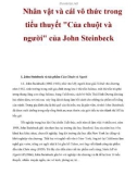 Nhân vật và cái vô thức trong tiểu thuyết Của chuột và người của John Steinbeck