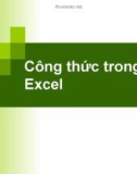 Tin học đại cương: Công thức tính trong Excel