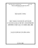 Luận án Tiến sĩ Y học: Thực trạng tăng huyết áp ở người 18-69 tuổi tại quận Thủ Đức, thành phố Hồ Chí Minh và hiệu quả can thiệp, 2018-2020