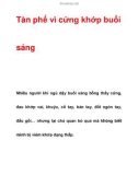 Tàn phế vì cứng khớp buổi  sáng