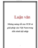 Luận văn: Những mảng tối của TCH và giải pháp của Việt Nam trong tiến trình hội nhập