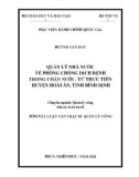 Tóm tắt Luận văn Thạc sĩ Quản lý công: Quản lý nhà nước về phòng chống dịch bệnh trong chăn nuôi - từ thực tiễn huyện Hoài Ân, tỉnh Bình Định