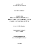 Luận án Tiến sĩ Y học: Nghiên cứu nồng độ Homocystein máu và hiệu quả điều trị tăng Homocystein ở người cao tuổi tăng huyết áp