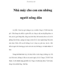 Nhà máy cho con em những người nông dân