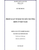 Khóa luận tốt nghiệp Luật kinh doanh: Pháp luật về bảo vệ môi trường biển ở Việt Nam