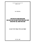 Luận văn Thạc sĩ Luật học: Thuế đối với cá nhân kinh doanh theo pháp luật Việt Nam từ thực tiễn Chi cục thuế huyện Phúc Thọ, thành phố Hà Nội