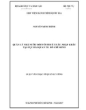 Luận văn Thạc sĩ Quản lý công: Quản lý nhà nước đối với thuế xuất, nhập khẩu tại Cục Hải quan TP. Hồ Chí Minh