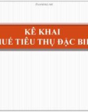 Bài giảng Chương 3: Kê khai thuế tiêu thụ đặc biệt