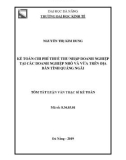 Tóm tắt Luận văn Thạc sĩ Kế toán: Kế toán chi phí thuế thu nhập doanh nghiệp tại các doanh nghiệp nhỏ và vừa trên địa bàn tỉnh Quảng Ngãi