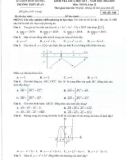 Đề thi giữa học kì 1 môn Toán lớp 12 năm 2024-2025 - Trường THPT Dĩ An, Bình Dương