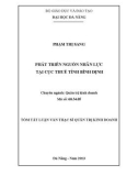 Tóm tắt Luận văn Thạc sĩ Quản trị kinh doanh: Phát triển nguồn nhân lực tại Cục Thuế tỉnh Bình Định