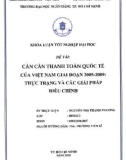 Khóa luận tốt nghiệp: Cán cân thanh toán quốc tế của Việt Nam giai đoạn 2005-2009 - Thực trạng và các giải pháp điều chỉnh