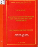 Luận văn Thạc sĩ Kinh doanh và quản lý: Quản lý rủi ro tín dụng đối với doanh nghiệp nhỏ và vừa tại Ngân hàng TMCP Á Châu - Chi nhánh Nghệ An