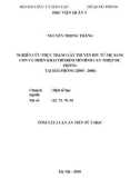 Tóm tắt luận văn Tiến sĩ Y học: Nghiên cứu thực trạng lây truyền HIV từ mẹ sang con và triển khai thí điểm mô hình can thiệp dự phòng tại Hải Phòng (2005-2006)