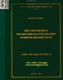 Luận văn Thạc sĩ Kinh tế: Quản lý rủi ro tín dụng tại Ngân hàng thương mại cổ phần Công thương chi nhánh Khu Công nghiệp Biên Hòa