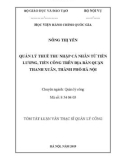 Tóm tắt Luận văn Thạc sĩ Quản lý công: Quản lý thuế thu nhập cá nhân từ tiền lương, tiền công trên địa bàn quận Thanh Xuân, thành Phố Hà Nội