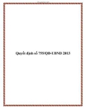 Quyết định số 755/QĐ-UBND 2013