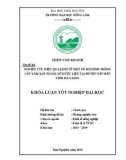 Khóa luận tốt nghiệp: Nghiên cứu hiệu quả kinh tế một số mô hình trồng cây lâm sản ngoài gỗ dược liệu tại huyện Xín Mần tỉnh Hà Giang