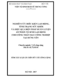 Tóm tắt Luận án tiến sĩ Y tế công cộng: Nghiên cứu điều kiện lao động, tình trạng sức khỏe và hiệu quả biện pháp huấn luyện an toàn vệ sinh lao động cho công nhân may công nghiệp tại Hưng Yên