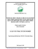 Luận văn Thạc sĩ Lâm nghiệp: Đánh giá thực trạng và đề xuất giải pháp phát triển sinh kế bền vững cho người dân vùng đệm KBTTN Hoàng Liên - Văn Bàn, Lào Cai